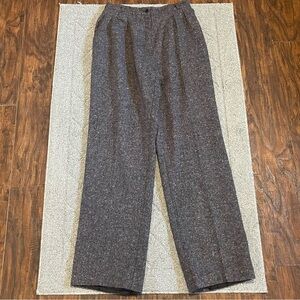 Vintage Career Collection Pants Womens 16 Speckled Wool Lined Trouser Made USA
